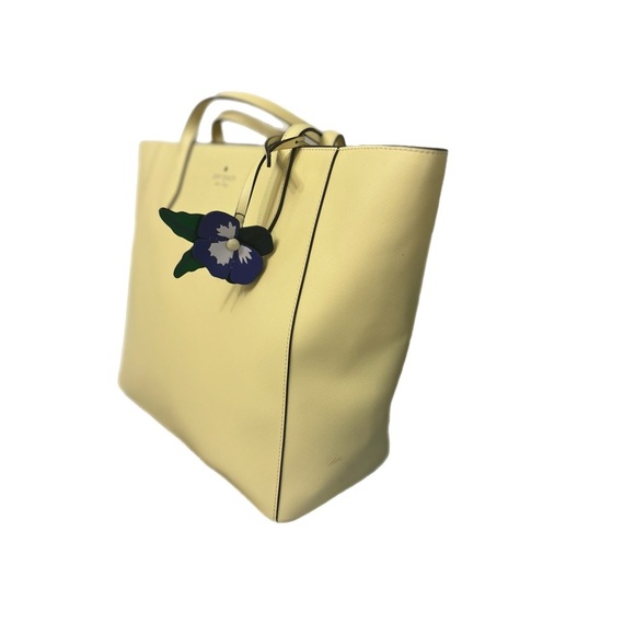 Kate Spade New York Yellow Leather Tote with Structured Design. NWOT - Picture 3 of 7